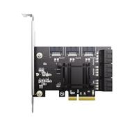 PURPLELILY Carte d'extension PCIE 9 ports SATA3 0 Vitesse rapide 6 Gbps Transfert de données pour ordinateurs et périphériques de stockage Carte d'extension de disque dur