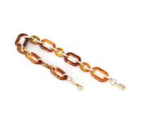 PURPLELILY Chaîne de poignée de sac à main en résine acrylique, sangles de rechange avec boucles pour sacs, accessoires de décoration, poignées de chaîne de sac à main, Écaille de tortue vintage