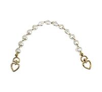 PURPLELILY Chaîne de sac à main avec rallonges de sangle de sac, chaîne de perles d'imitation avec boucles pour sac à main, sac d'extension, Queue en D dorée, One Size