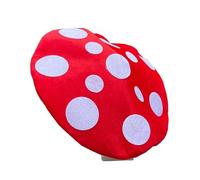 PURPLELILY Chapeau champignon rouge et blanc avec sangle réglable - Port sûr - Parfait pour les événements à thème et les mascarades - Accessoire de costume champignon - Pour jeux de rôle
