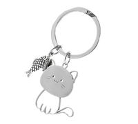 PURPLELILY Chats Ornement Mode Sac Accessoire Élégant Chats Pendentif Texture Acier Inoxydable Convient Pour Décoration Unique Maison Simple Accessoires, Steel Kitten Fish St, taille unique