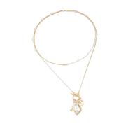 PURPLELILY Collier avec pendentif unique en verre à facettes réglable avec fermoir OT pour femme, bijou tendance, cadeau personnalisable, collier OT