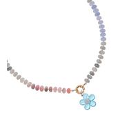 PURPLELILY Collier Fleurs Colorées Chaîne Légère Cuivre Polyvalent à porter jour et nuit Chaîne de clavicule Ornement Cadeau pour tous les jours, Misura unica, Comme décrit, Comme décrit