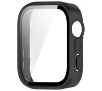 PURPLELILY Coque renforcée pour montre Fit 4 avec protection d'écran intégrée en verre trempé - Protection d'écran antichoc et antichoc