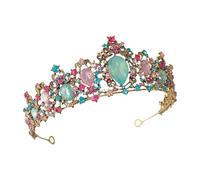 PURPLELILY Couronne de mariée en strass étincelants Taille réglable Diadème pour demoiselles d'honneur Accessoires de tête de fête Coiffe confortable Bijoux de cheveux