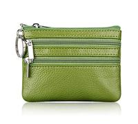 PURPLELILY Double sac à main en cuir pour cartes postales d'affaires, notes, organisateur de rangement pour la fête des pères, la fête des mères, sac de téléphone et portefeuille à la mode, Vert