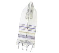 PURPLELILY Élégant foulard religieux doux et aéré avec bords traditionnels pour prières quotidiennes et festivals, châle de prière messianique, violet clair, taille unique