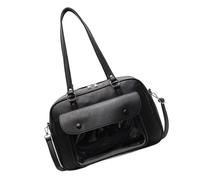 PURPLELILY Élégant sac à bandoulière pratique en cuir synthétique pour femme, parfait pour le travail, le shopping ou un usage quotidien décontracté, sac à bandoulière avec sangle, Noir , One Size