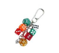 PURPLELILY Ensemble de petits dés et porte-clés élégant - Design unique - Utilisation polyvalente - Portable pour un usage quotidien et décoration personnalisée, F, taille unique