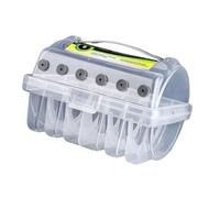 PURPLELILY Étui de rangement pour ligne de pêche - Multifonction - Transparent - Organisateurs de ligne de pêche - Boîte de rangement pour bobines - Accessoires d'extérieur