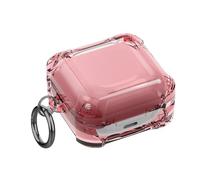 PURPLELILY Étui transparent pour écouteurs TPUs avec lanière porte-clés et pochette pour écouteurs