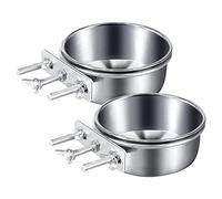 PURPLELILY Gamelle à visser pour perroquet avec pince - En acier inoxydable - Amovible - Pour l'extérieur