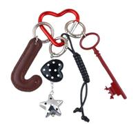 PURPLELILY Joli porte-clés en forme de cœur avec dés en forme de cœur - Décoration créative de voiture - Porte-clés en forme de cœur - Décoration de chaîne de voiture, Q1710 3