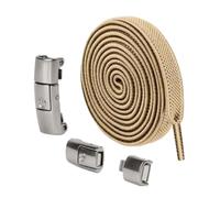 PURPLELILY Lacets plats extensibles sans nœud avec boucle en métal pour baskets - Lacets réglables sans nœud élastique sans nouer