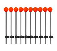 PURPLELILY Lot de 10 bâtons de pêche sur glace avec pointe boule à ressort étanche pour l'extérieur