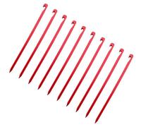 PURPLELILY Lot de 10 piquets de tente carrés en alliage d'aluminium parfaits pour sécuriser les installations de camping sur l'herbe, la glace, la boue, les accessoires d'extérieur