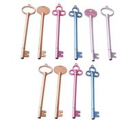 PURPLELILY Lot de 10 stylos à encre gel rechargeables en forme de clé pour garçon et fille - Cadeau de Noël - Design unique - Stylo neutre