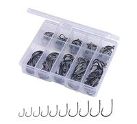 PURPLELILY Lot de 100/500 hameçons barbelés à œillets en acier pour pêche à la carpe