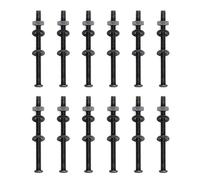 PURPLELILY Lot de 12 boulons de cage de frein de rechange en acier carbone haute durabilité pour freins à ressort de remorque, boulon de cage de chambre de frein à ressort