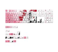 PURPLELILY Lot de 136 touches translucides imprimées latérales ergonomiques pour claviers mécaniques de jeu, changement de couleur