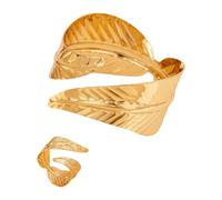 PURPLELILY Lot de 2 anneaux et ouverture en métal - Accessoires de forme géométrique - Accessoire confortable pour femme - Ouverture réglable