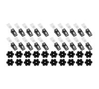 PURPLELILY Lot de 20 clips réglables pour drapeaux - Coupe-vent - Pour petits drapeaux - Pratique - Accessoires de mât de drapeau d'extérieur