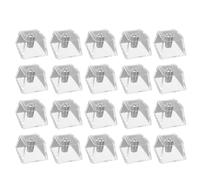 PURPLELILY Lot de 20 touches de clavier mécaniques en cristal transparent rétroéclairées pour commutateurs