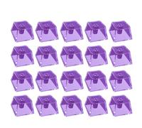 PURPLELILY Lot de 20 touches de clavier mécaniques en cristal transparent rétroéclairées pour commutateurs
