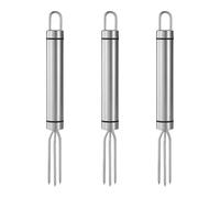 PURPLELILY Lot de 3 fourchettes à maïs en acier inoxydable conçues pour une manipulation sûre, idéales pour les cuisiniers à domicile et les amateurs de plein air
