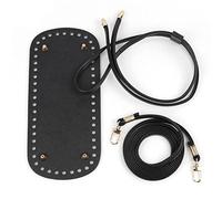 PURPLELILY Lot de 3 sacs à main en cuir synthétique pour la fabrication de sacs à main, sacs à tricoter, crochets, seaux, Noir , One Size