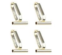 PURPLELILY Lot de 4 convertisseurs de broches en cuivre pour changer de broche en pendentif doré et argenté