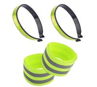 PURPLELILY Lot de 4 pantalons de vélo à libération rapide avec sangle de cheville réglable pour cyclisme de nuit et trajets quotidiens confortables