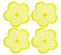PURPLELILY Lot de 4 stations d'arrosage flottantes en forme d'abeilles - Plateformes - Décoration de jardin - Tapis d'atterrissage sûr pour papillons, pollinisateurs dans un étang - Multi-usage