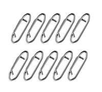 PURPLELILY Lot de 50 connecteurs de pêche en acier inoxydable pour leurres à changement rapide Accessoires de pêche professionnels