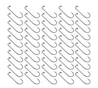 PURPLELILY Lot de 50 hameçons à tige longue en acier carbone coudé en V pour la pêche à 90 degrés