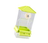 PURPLELILY Mangeoire transparente pour oiseaux - Distributeur de nourriture pour perruches et petits - Avec remplissage facile - Couvercle supérieur - Distributeur de nourriture pour perroquets