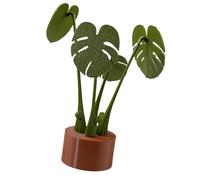 PURPLELILY Monstera Ensemble de dessous de verre avec pot de fleurs amovibles pour décoration de la maison, accessoire de cuisine, sous-verres de bureau multifonctionnels