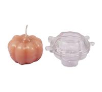 PURPLELILY Moule à bougie en forme de citrouille d'Halloween anti-adhésif facile à démouler pour la fabrication de bougies, savons, plâtre, décoration de fête d'Halloween