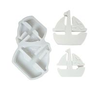 PURPLELILY Moules à bougies en forme de bateau à voile, moules en résine époxy, moules en silicone en forme de bateau, moules décoratifs