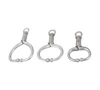 PURPLELILY NoPiercing pour le nez de bétail en acier inoxydable avec ressort pour la gestion du bétail, trois tailles