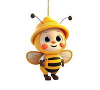 PURPLELILY Ornement de voiture en forme d'abeilles en acrylique pour rétroviseur de voiture - Décoration pour rétroviseur de voiture, sac à suspendre, ornement