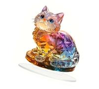 PURPLELILY Panneau décoratif en acrylique 2D coloré pour ajouter du plaisir à n'importe quelle pièce ou bureau, cadeau d'anniversaire, décoration d'étagère pour chaton