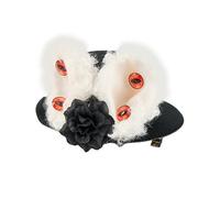 PURPLELILY Petit chapeau haut de forme en feutre avec oreilles de lapin de style victorien pour collections de mode vintage, cosplay et présentation de cadeau, chapeau haut de forme élégant en feutre