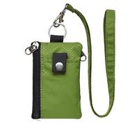 PURPLELILY Petit Portefeuille Portable bloquant pour l'extérieur, étanche, pour Hommes et Femmes, avec lanière, Porte-clés, fenêtre d'identification et Poches zippées