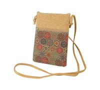 PURPLELILY Petit sac à bandoulière pour femme, imprimé floral, porte-monnaie élégant, bandoulière assortie pour femme, téléphone, imprimé floral, Hexagon, One Size