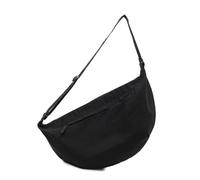 PURPLELILY Petit sac croissant à bandoulière avec demi-poche, sacs à boulettes souples, sacs à raviolis multipoches, sacs à raviolis souples, sacs à bandoulière, sacs à raviolis souples, Noir