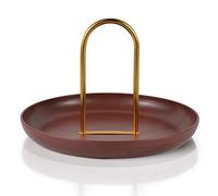 PURPLELILY Plateau de rangement rond pour la maison avec poignée en boucle - Multi-usage - Pour fruits, desserts, bijoux, cosmétiques, cuisine, travaux manuels
