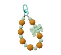 PURPLELILY Porte-clés en perles avec nœud pour sac à dos, sac à main, chaîne de voiture créative, nœuds mignons, décoration de sac, porte-clés en perles, porte-clés en forme de nœud, sac à dos, chaîne