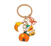 PURPLELILY Porte-clés tendance en alliage pour Halloween, citrouille, chauve-souris, toile d'araignée, décoration de sac, décoration à suspendre, porte-clés en toile d'araignée, C, taille unique