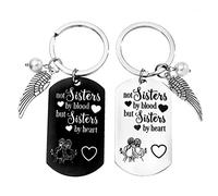 PURPLELILY Porte-clés Wing Not Sisters By Blood But By Blood But By Heart Best Friendship Set